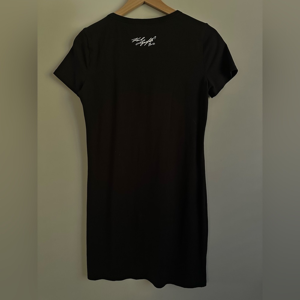 Karl Lagerfeld Black Dress with Pink Accents - Picture 4 of 5